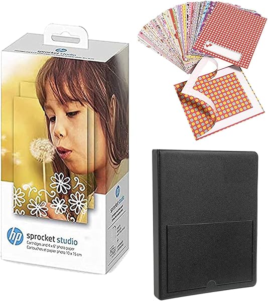HP Zębatka Studio 4 x 6 papier fotograficzny i kartridże (80 arkuszy – 2 wkłady) pakiet startowy