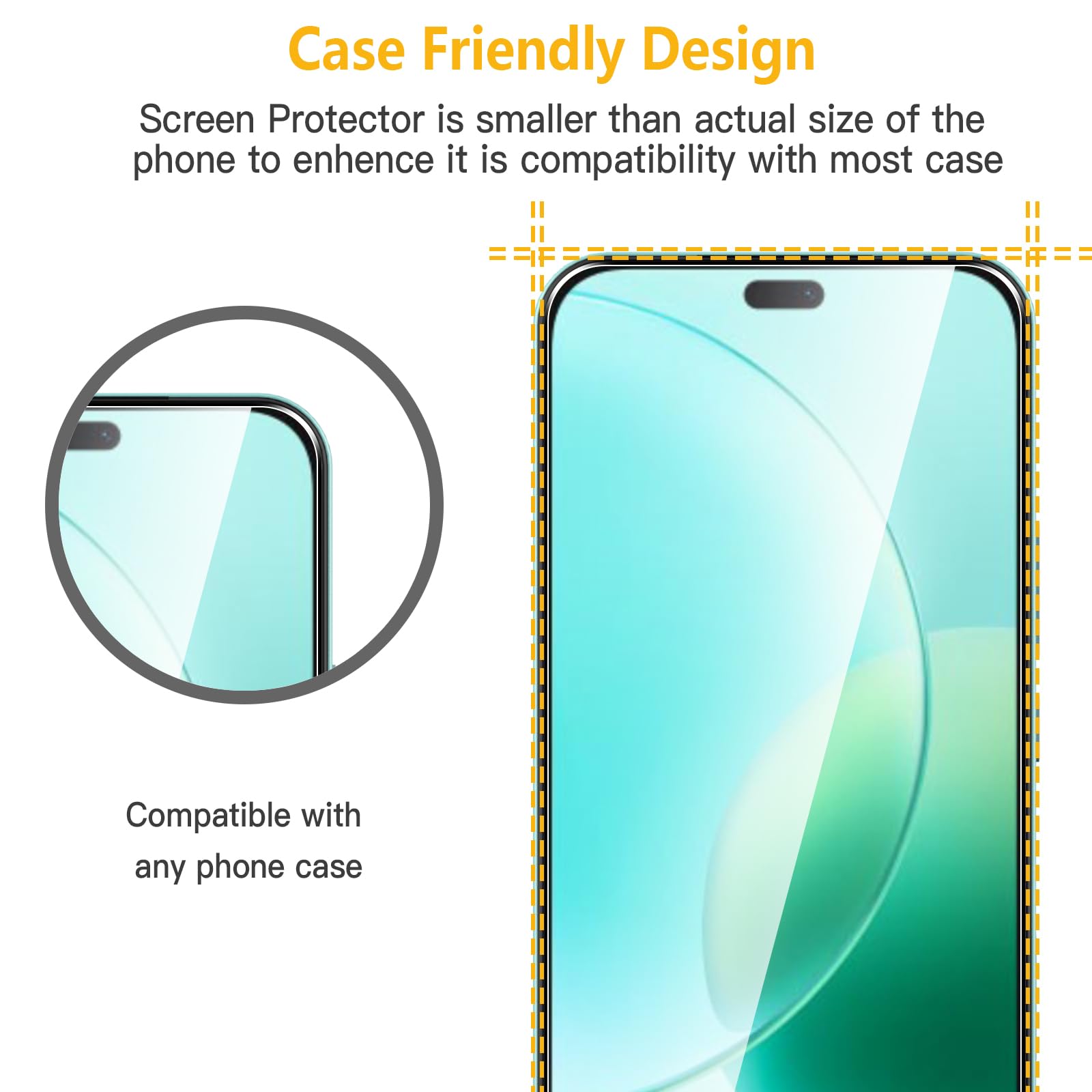 WFTE [Lot de 2 Verre Trempé pour Honor 400 Lite/Honor 200 Lite, 0,26mm Film de Protection D'écran avec Haute Transparence à 99%, Anti-trace Protecteur avec Dureté 9H Glass