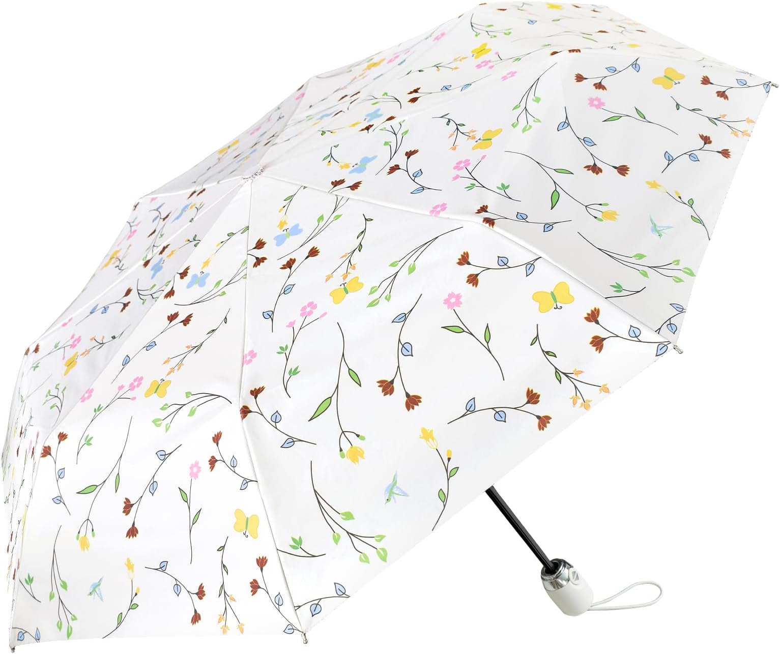 CUBY UV Sun Umbrella Compact Folding Travel Umbrella Auto Open and Close for Windproof, Rainproof & 99.9% UV Protection Parasol with Black Anti-UV Coating