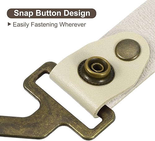 Miniatura 10 de uxcell Ganchos de cuero en S, 4 ganchos para campamento, multiusos, en forma de S, para picnic al aire libre, ollas, sartenes, utensilios, color