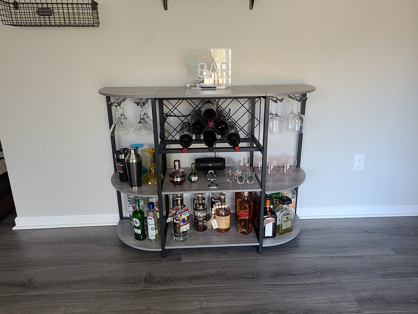 32/mo Finance Unikito 4Tier Metal Coffee Bar with Outlet