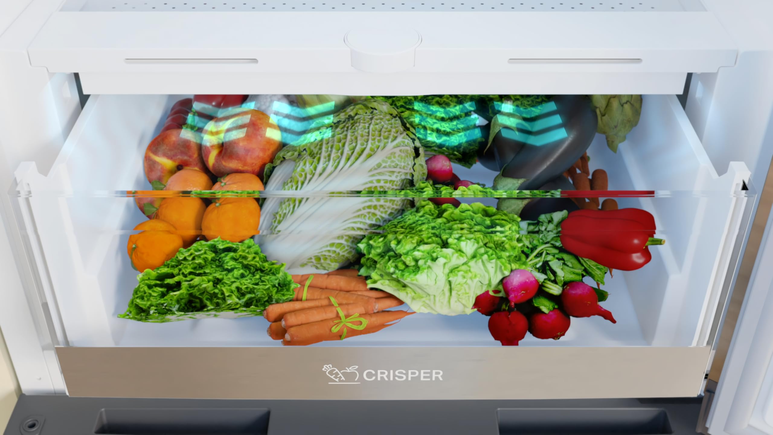 Bauknecht KDNF 203C IN Kühl-Gefrierkombination freistehend, 415 l, Dual Cool Total NoFrost, FreshShield, SmoothFit 90° Türöffnung, leiser Inverter-Kompressor, leise 35 dB, Edelstahloptik