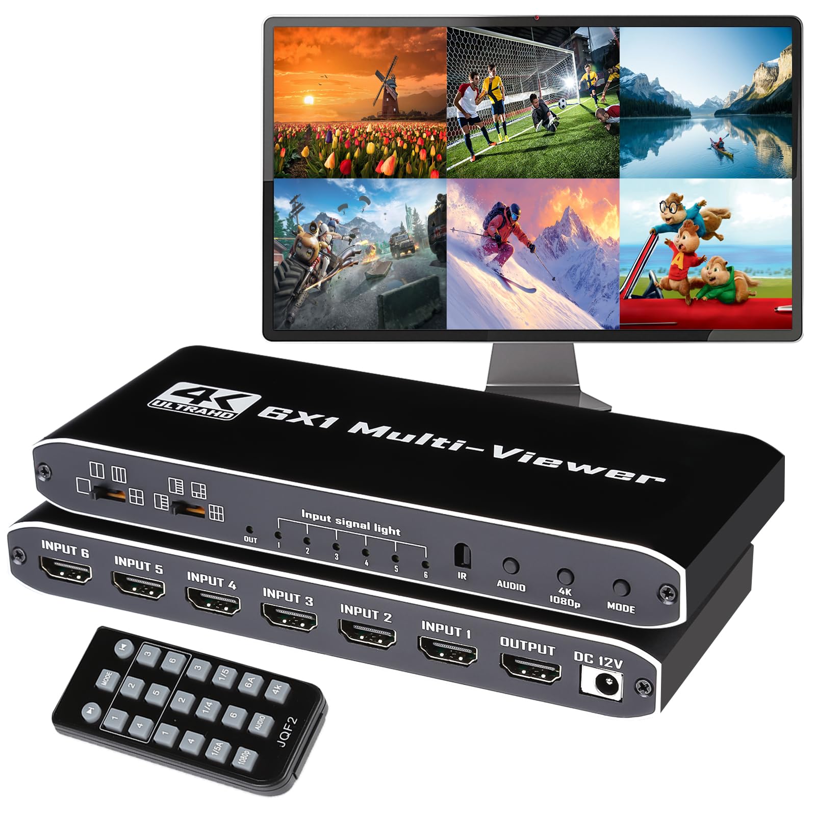 Amazon.com: HDMI Multiviewer Switch 6x1 Quad Multi-Viewer 6 in 1