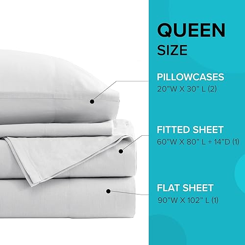 Vista 451 de Comfort Spaces - Sábanas con fundas de almohada Gris diamante