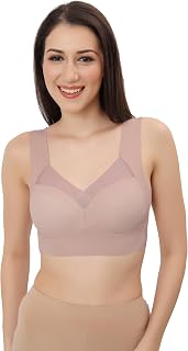 Fabluk® Supreme Comfort Silk Smooth Bra, Seamless,Running,Shockproof Brassiere Top, Comfortable & Breathable, Double Padde... Price In India