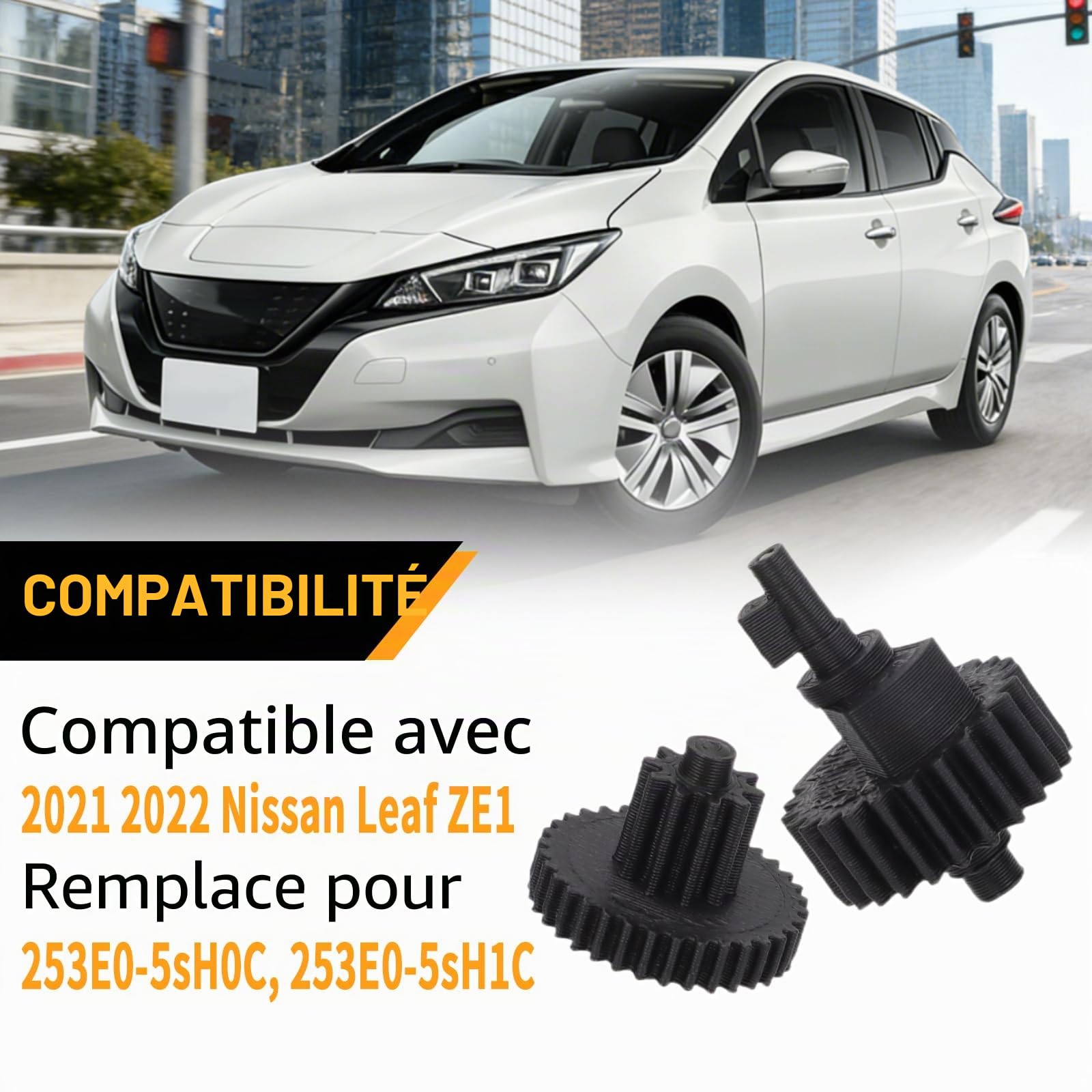 Kit d'engrenage de verrouillage de prise de chargeur pour Nissan Leaf ZE1 2021 2022, remplacement pour 253E0-5sH0C 253E0-5sH1C Verrou de port de charge fixe