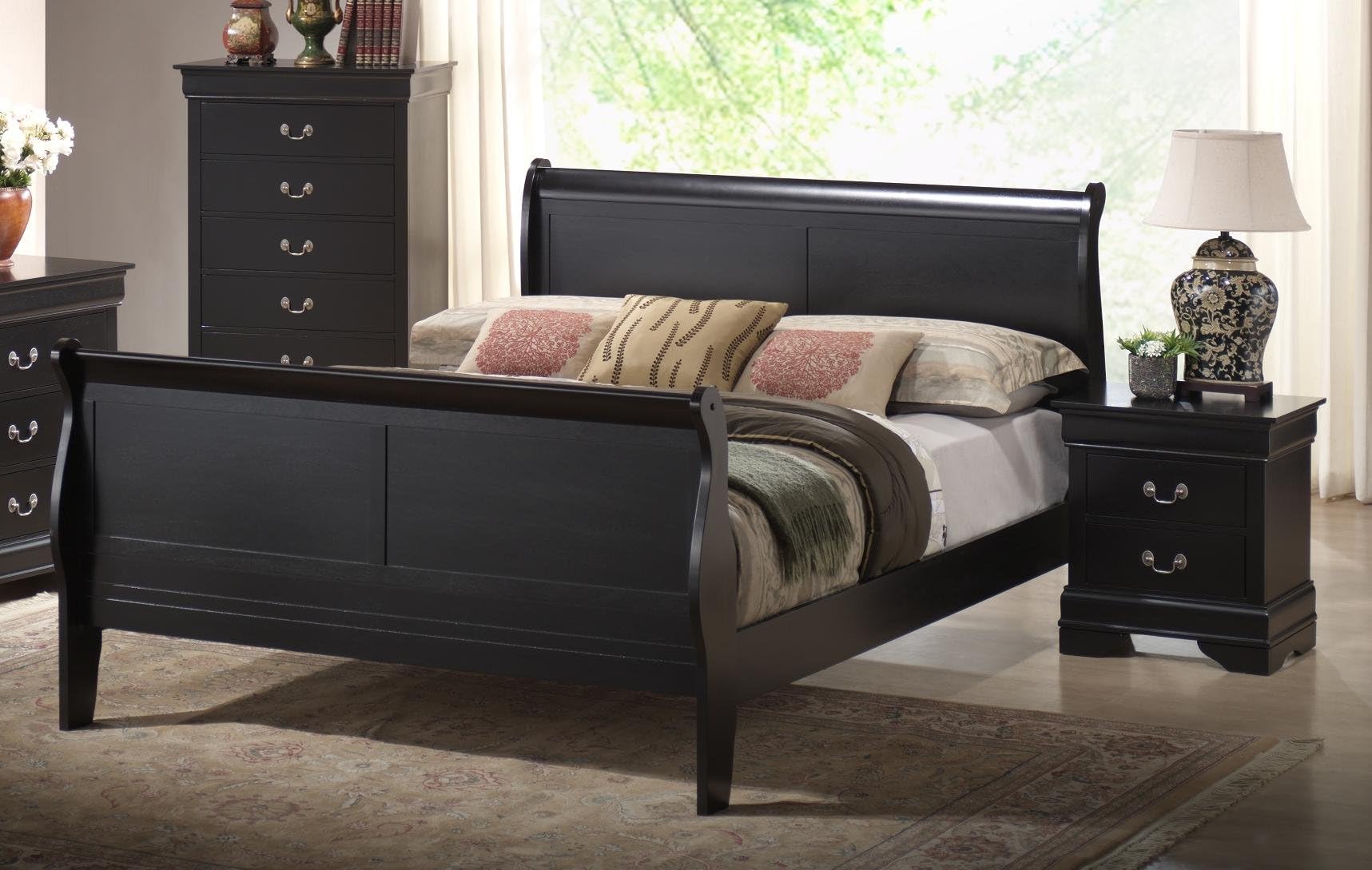 Yuan TaiLouis Philippe King Bed, Black