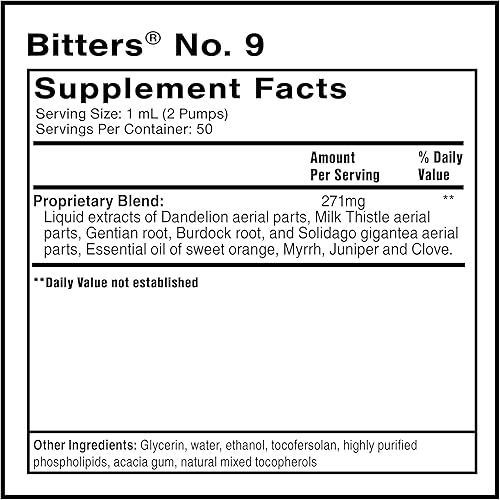 Miniatura 2 de Quicksilver Scientific Dr. Shade's Bitters No. 9 - para la digestión - Bíter digestivo liposomal de acción rápida con cardo mariano, raíz de bardana