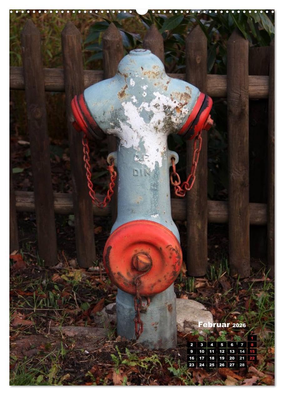 Nostalgie Hydranten (hochwertiger Premium Wandkalender 2026 DIN A2 hoch), Kunstdruck in Hochglanz: Hydranten am Straßenrand (CALVENDO Technologie)