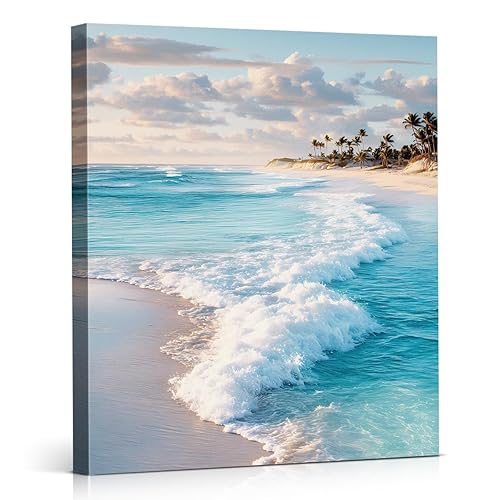 Coastal Ocean Wave Wall Art Decor Seascape Beach Painting Picture