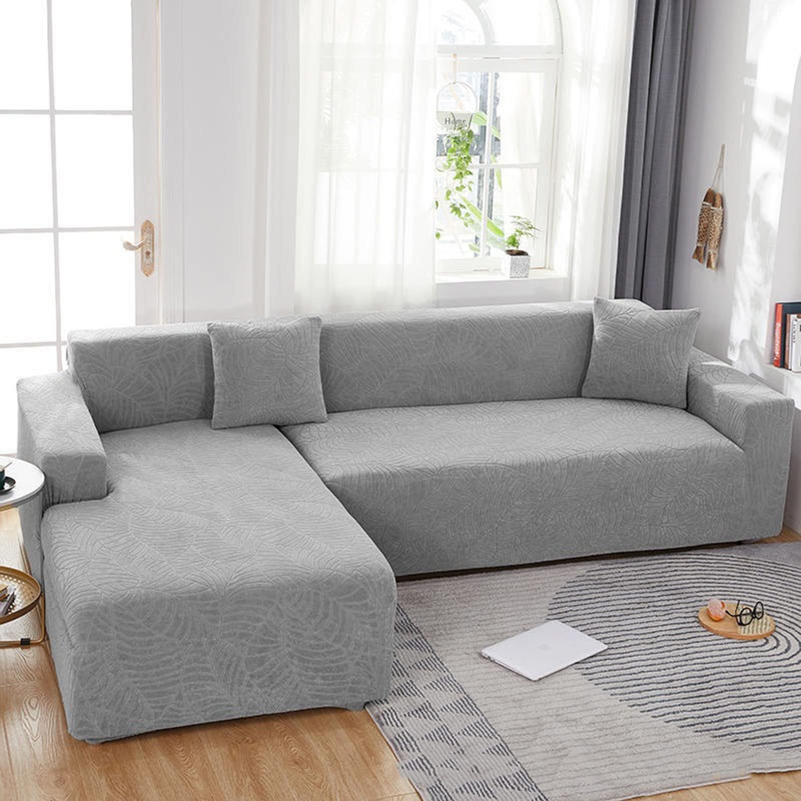 Housse de canapé d'angle extensible contre les taches et l'usure