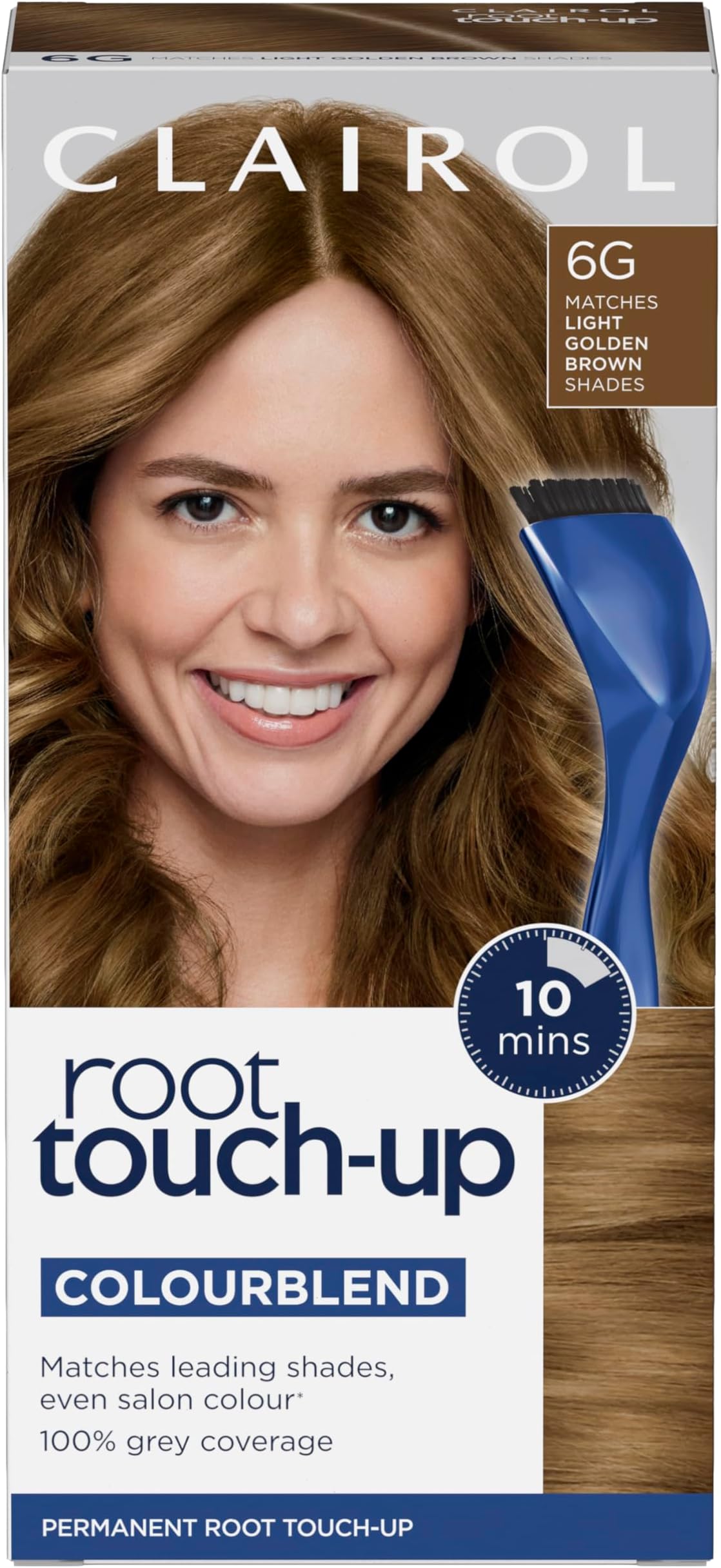 Root Touch-Up Permanent Hair Dye, 6G Light Golden Brown