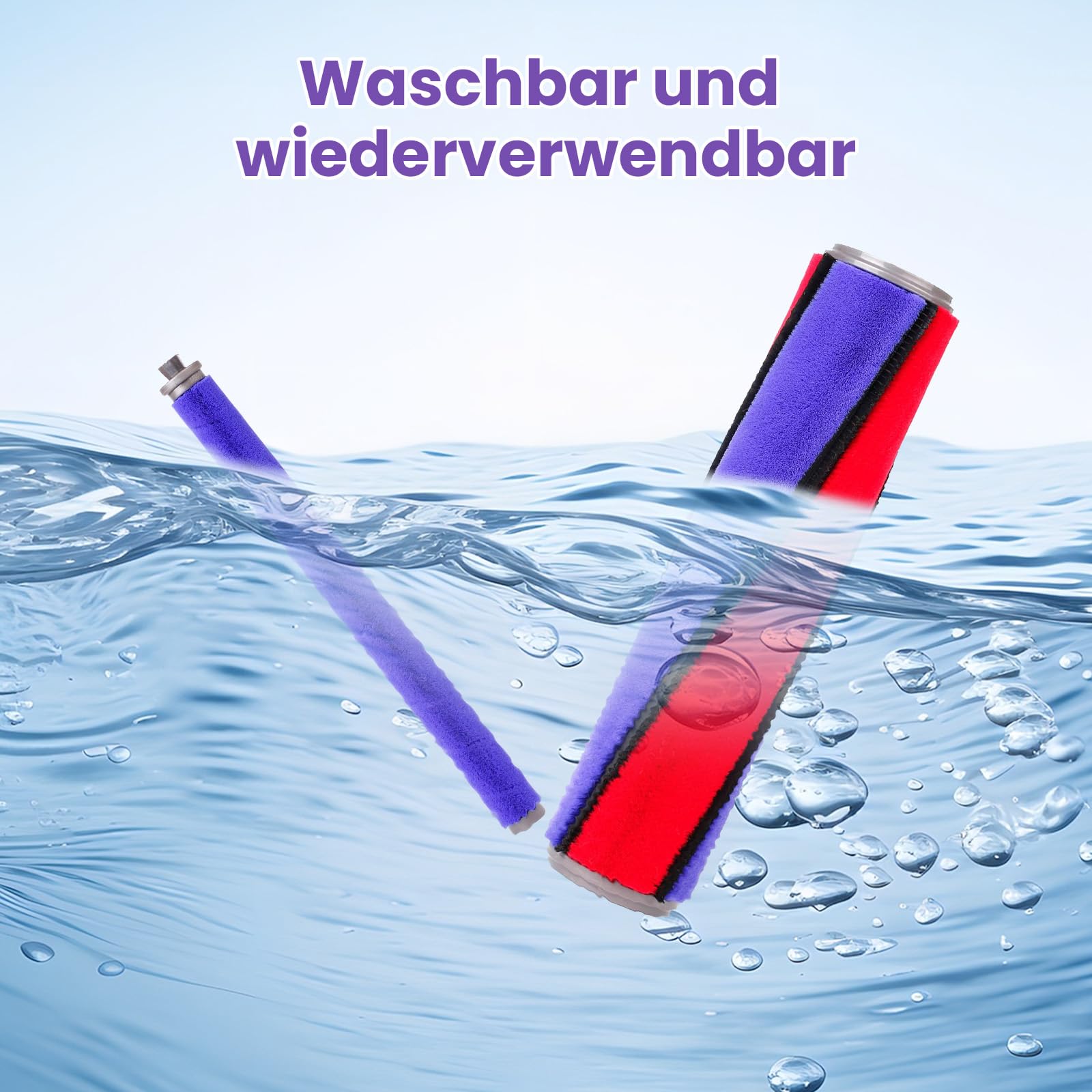 Softwalze Bodendüse für Dyson V7 V8 V10 V11 V15 SV10 SV11 SV12 SV14 SV15 SV22 SV25 SV27 SV28 SV37 Staubsauger | Leiser, Leistungsstarker Elektrischer Soft-Roller-Bürstenkopf für Hartböden & Teppiche