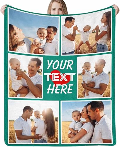 Jaydouble Manta personalizada con texto de imagen, mantas personalizadas, regalos de cumpleaños para mujeres y hombres, manta de regalo para Navidad Jaydouble Manta personalizada con texto de imagen, mantas personalizadas, regalos de cumpleaños para mujeres y hombres, manta de regalo para Navidad