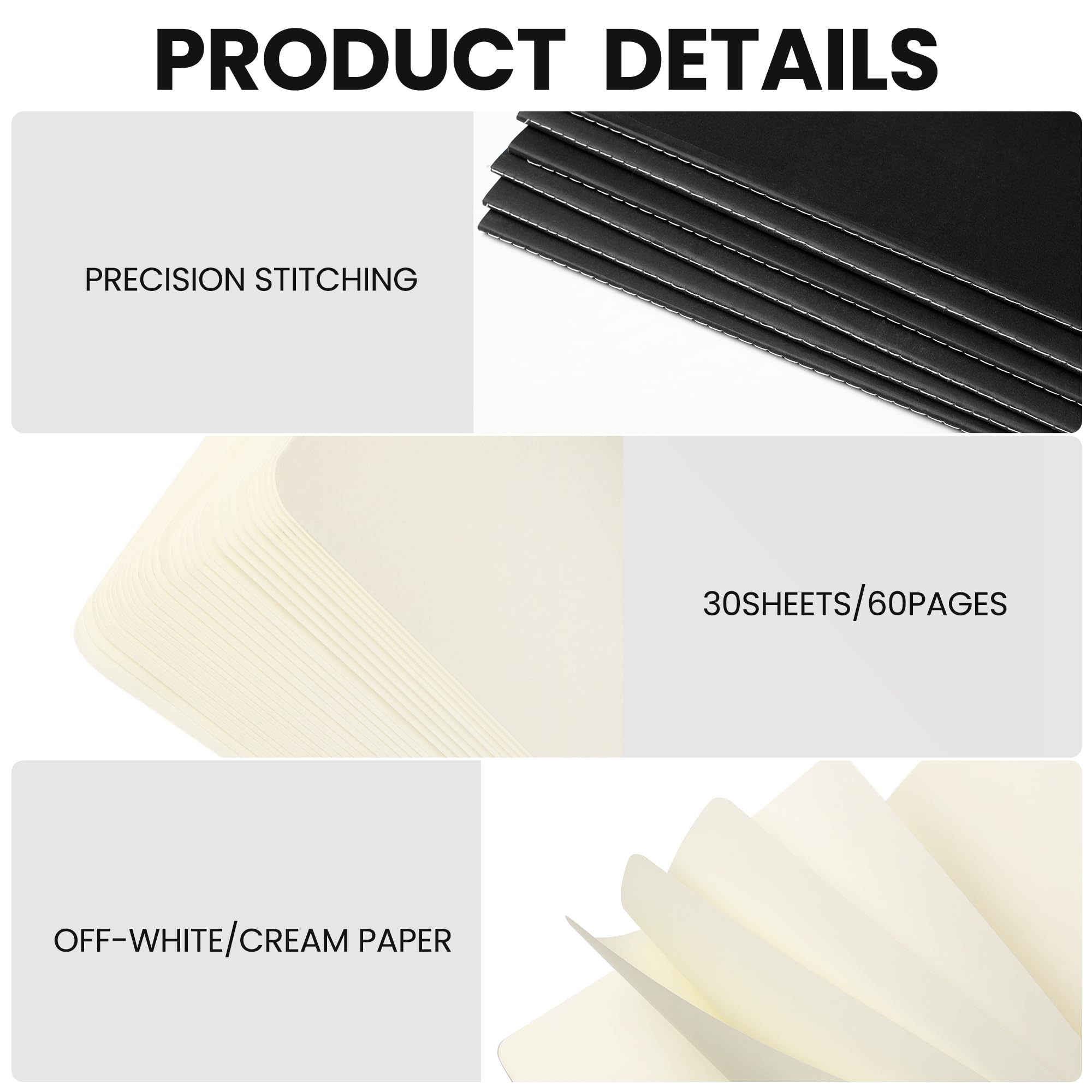 XYark Diari grandi per quaderni, confezione da 15, formato B5, copertina nera, a righe universitarie, 60 pagine, 21,6 x 28 cm, carta a righe spesse 80 g/m²