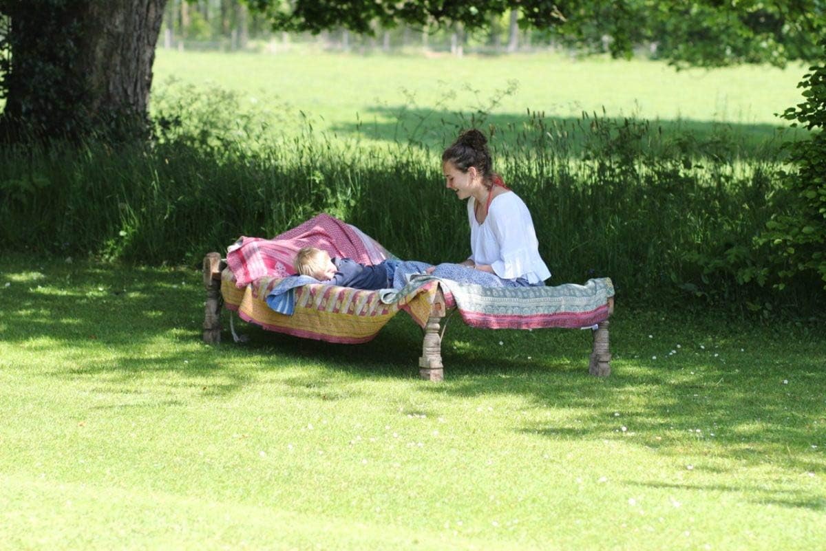 Doxey Modern Natural Woven Jute Charpai/Charpoy DayBed