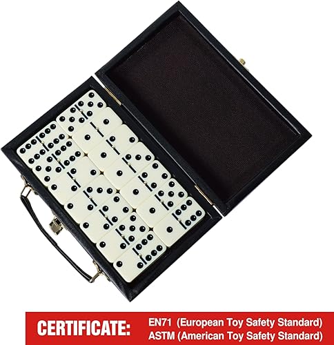 Miniatura 3 de GOTHINK Juego de Dominó Doble 6 Portátil para Adultos con Caja de Almacenamiento, 28 Fichas, Juego de Dominó para Viajes de Vacaciones - Juegos de