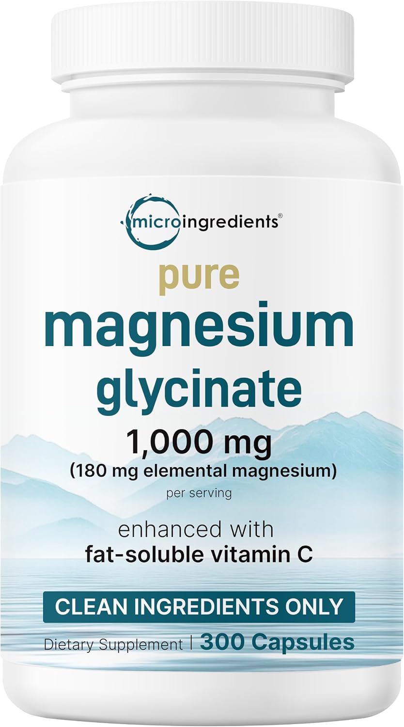 Micro Ingredients magnesium glycinate 1,000mg front of bottle