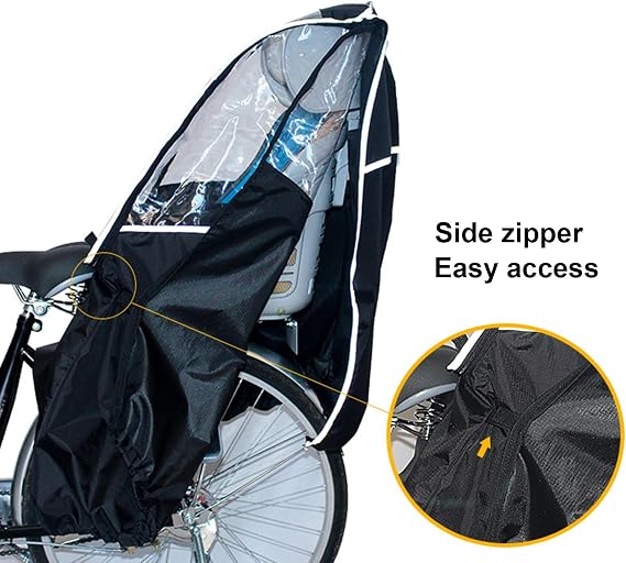 Rear Seat Canopy, Child Seat Rain and Wind with Transparent Window,Portable Rain for Child Seat,Child Seat Rain,Child Saddle Protector Waterproof