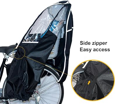 Rear Seat Canopy, Child Seat Rain and Wind with Transparent Window,Portable Rain for Child Seat,Child Seat Rain,Child Saddle Protector Waterproof