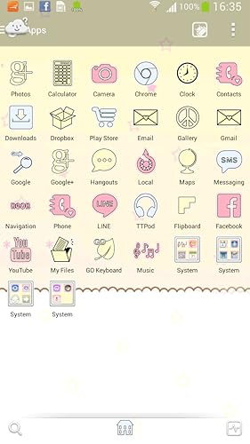 Cute Little Stars Go Launcher Theme
