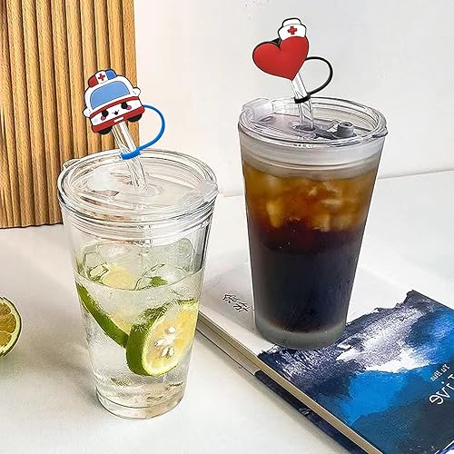 Miniatura 4 de 6 fundas para pajilla, puntas de silicona médica, tapas de popote reutilizable, a prueba de polvo, para sorbetes de 0.315 a 0.315 pulgadas, regalos