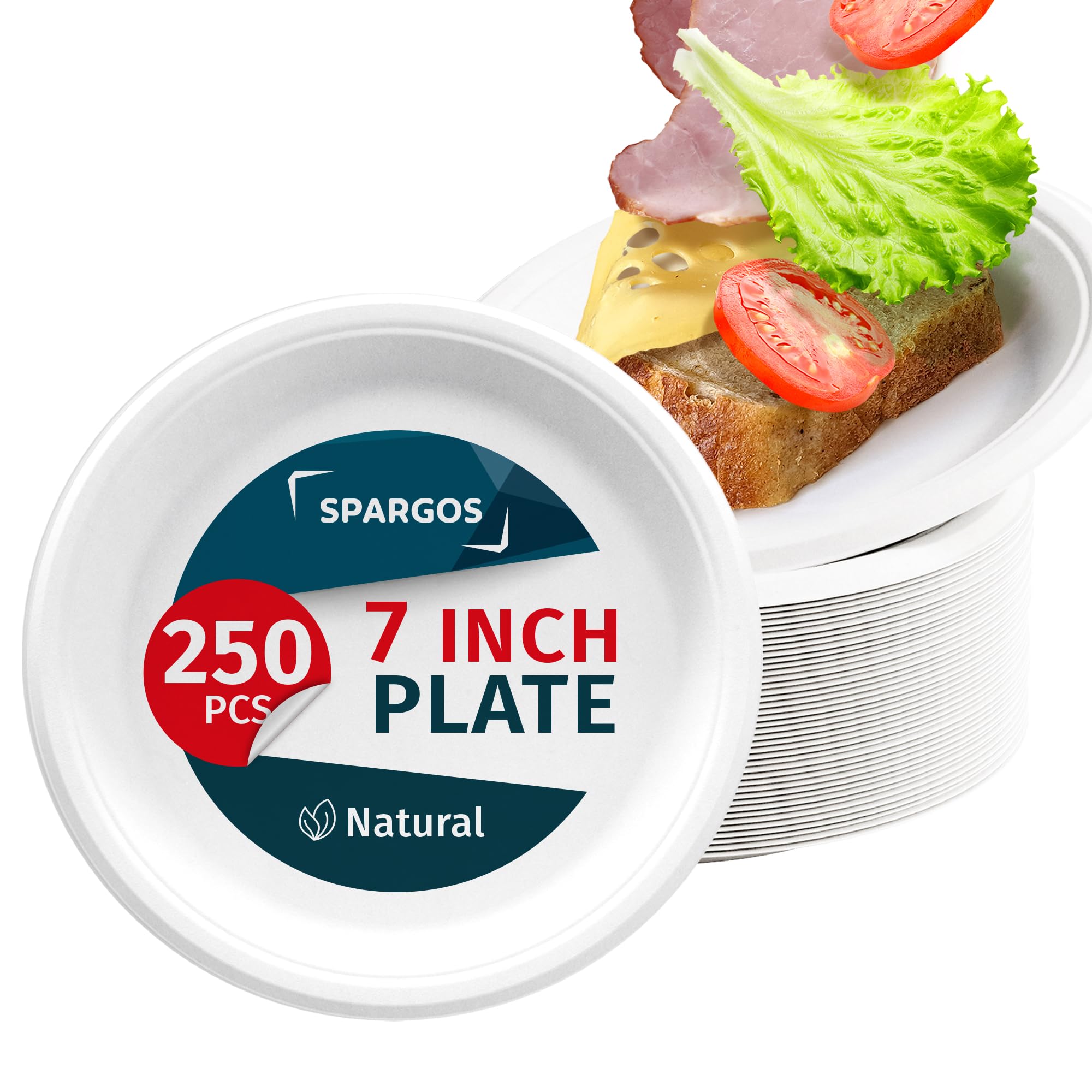 Snapklik.com : SPARGOS Heavy Duty Paper Plates 7 Inch