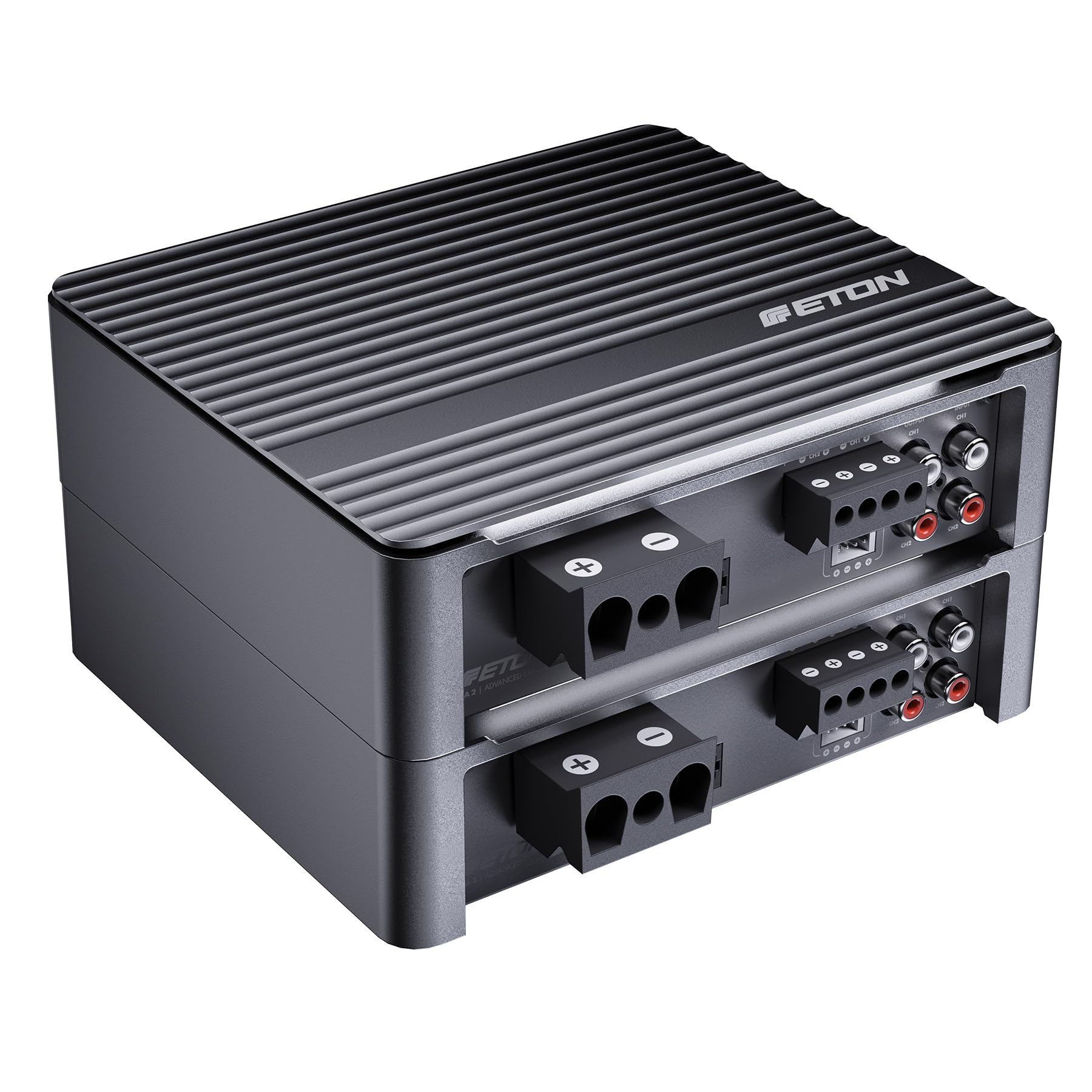 ETON MA 2 – kompakter 2 Kanal Verstärker, leistungsstarke digitale Mini Endstufe für Autos und Reisemobile, Class D Amp mit 2 x 190 W