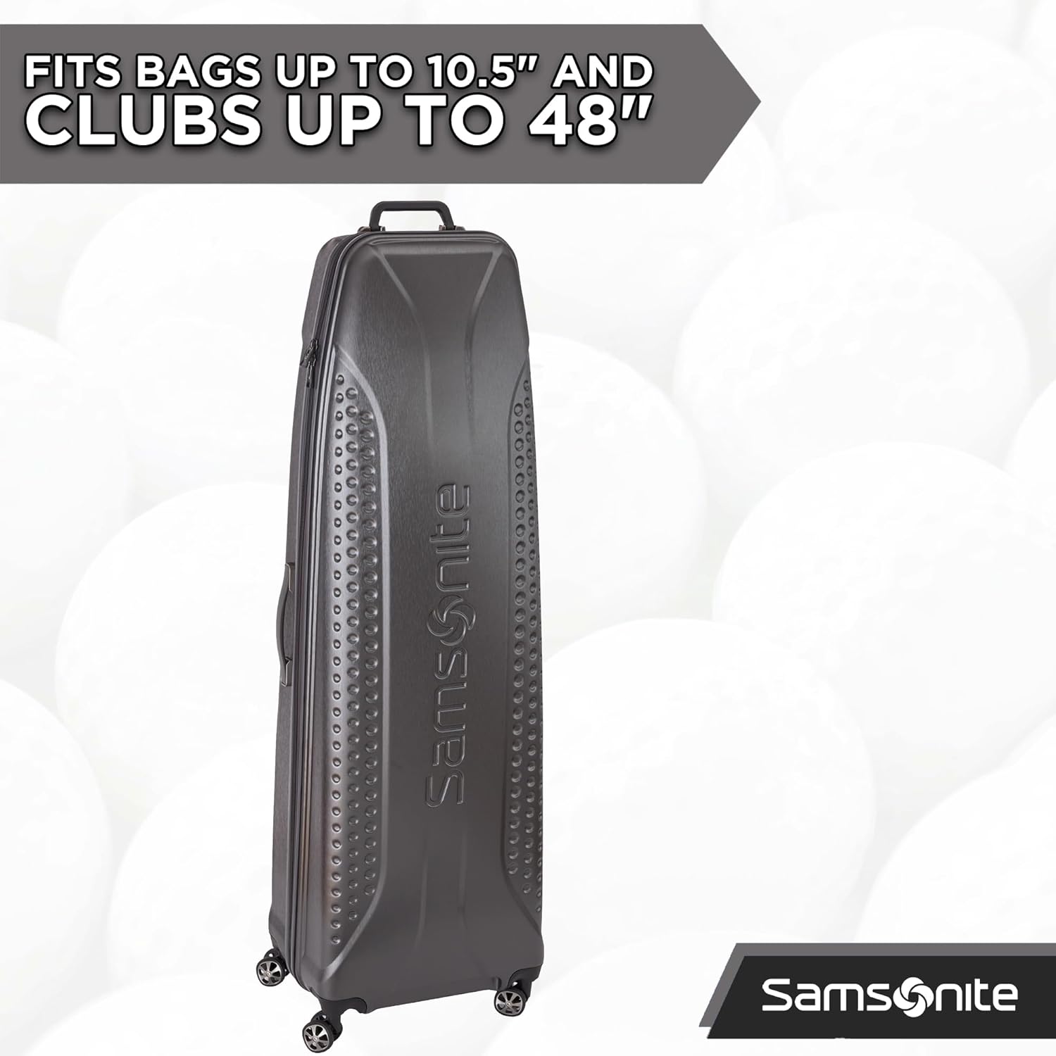 Samsonite Tour Premier Golf Hard Case Golf Travel Bag, Lightweight & Durable ABS Shell, 360 Degree Multi-Directional “Shark Wheels”