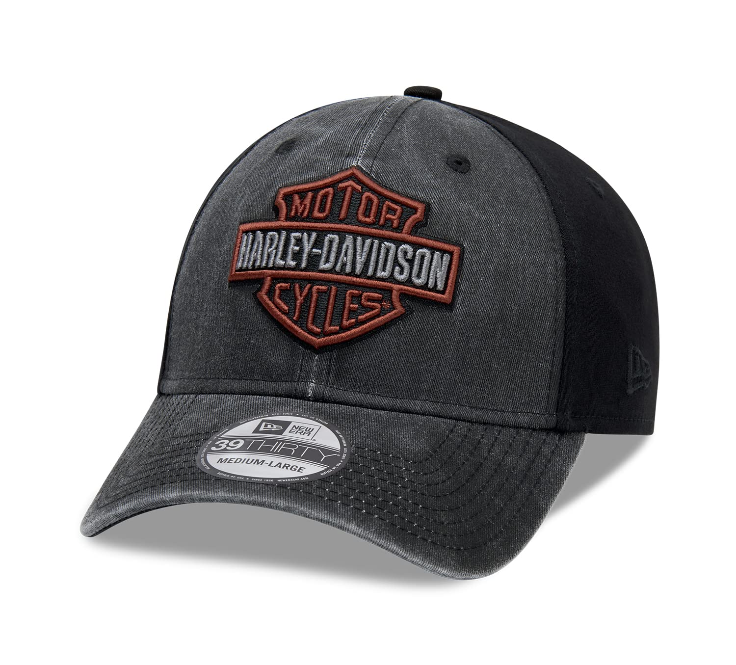 HARLEY-DAVIDSON Męska czapka bejsbolowa czapka sprana dwukolorowe logo