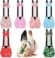 Vista 8 de 6 piezas de pañales para pollos para gallinas, gallos, patos reutilizables lavables con lazada para patitos, gallinas, gansos, aves ajustables