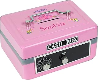 Personalized Pink Cash Box (Princess Castle)