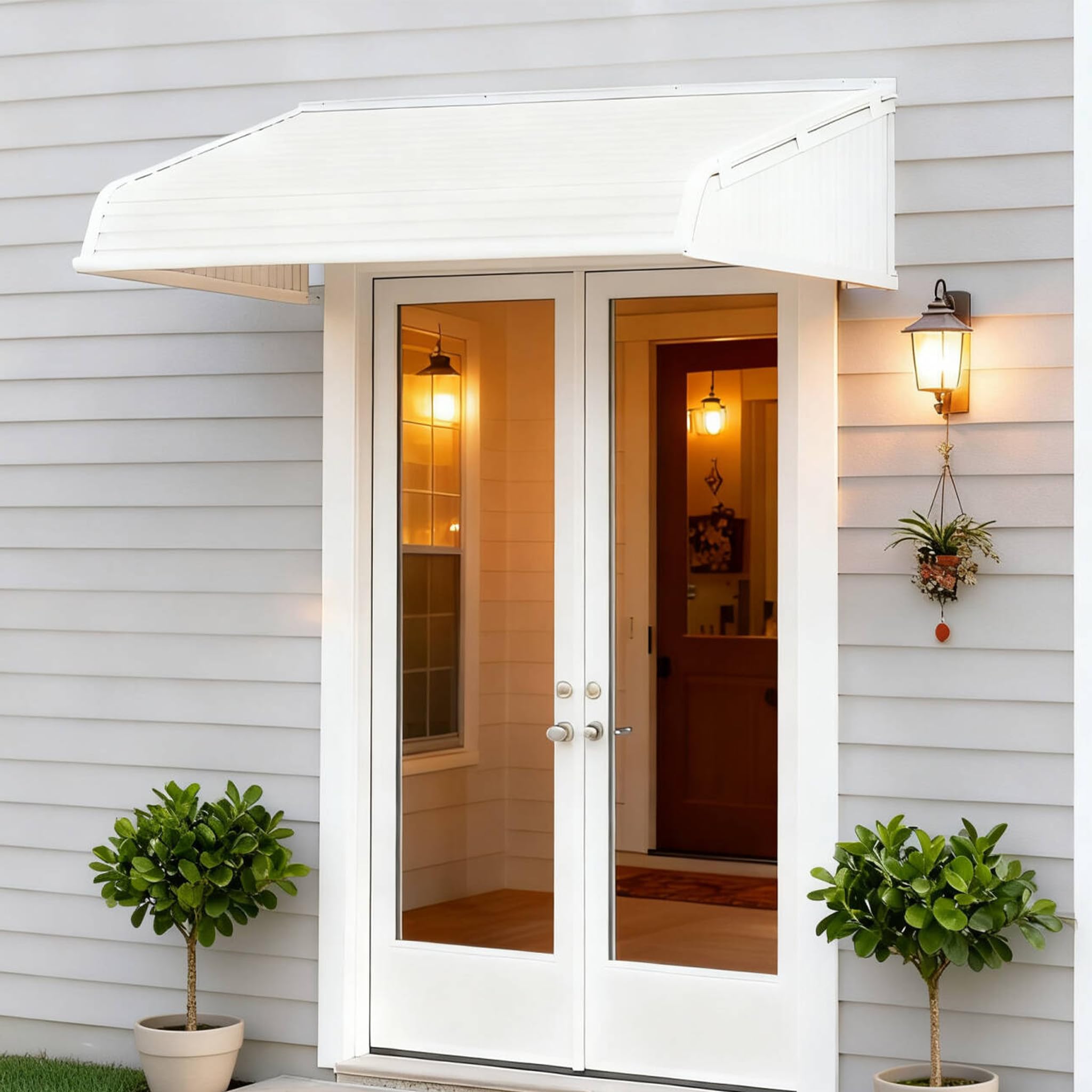 Kozyard Window Awning 66W x 40D with 2 Side Wings