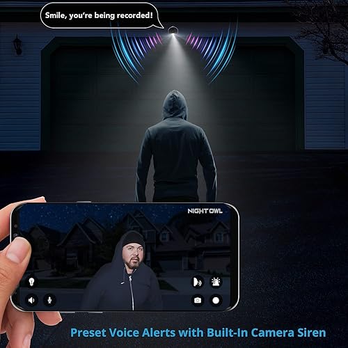 Miniatura 5 de Night Owl Sp, Llc 8 Channel Bluetooth Video Home Security Camera System with (4) Wired 4K UHD Indoor/Outdoor Spotlight Cameras Audio and 1TB Hard