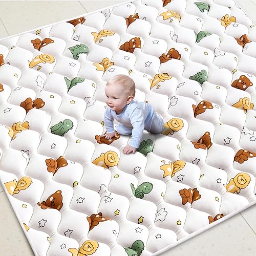 Tapete de juego de espuma prémium para bebé, 79 x 71 pulgadas, extra grande, suave, más grueso, tapete de juego para bebés, niños pequeños, bebés,