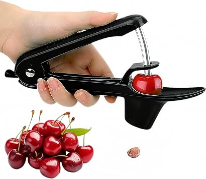 Cherry Pitter, Stainless Steel Core Remover with Plastic Handle, Easy to Use for Cherry Processing, Kitchen Gadget