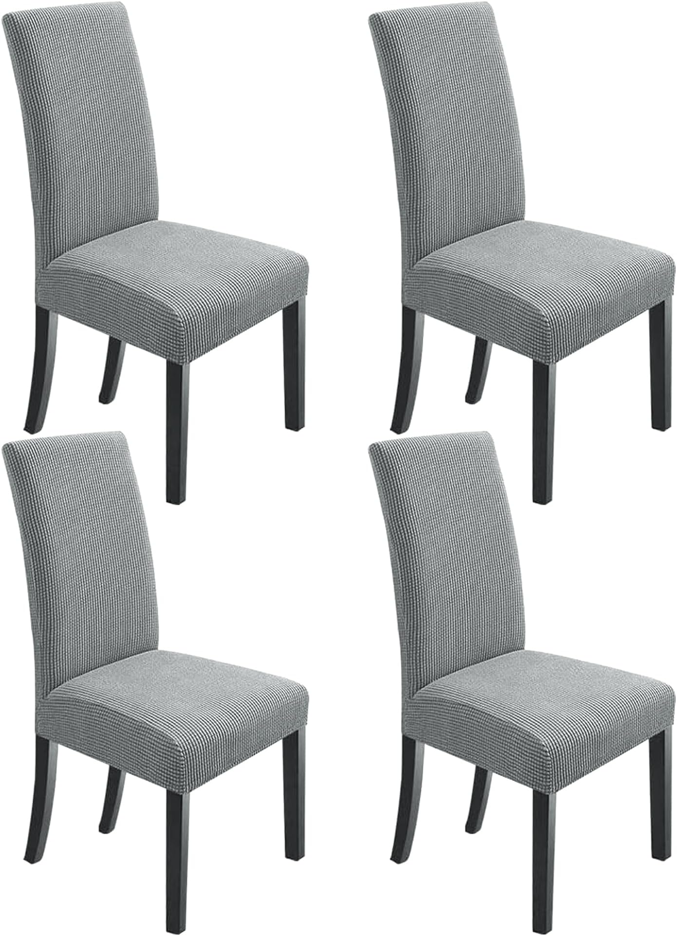 Dining Chair Covers Set of 4, Stretch Parson Chair Covers, Slipcovers, Light Grey
