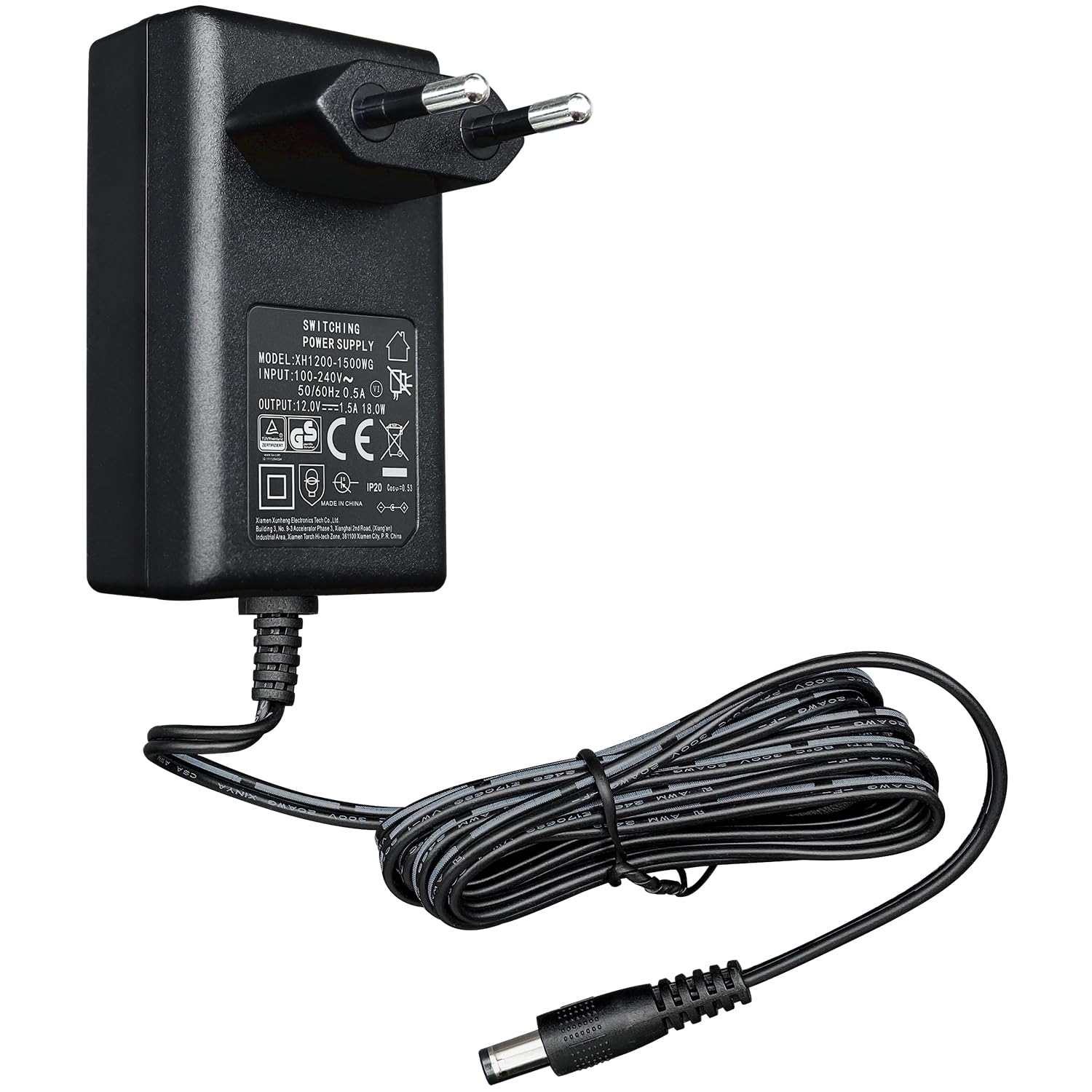 6W Power Supply DC 12V 0.5A Lelukee Universal Adapter