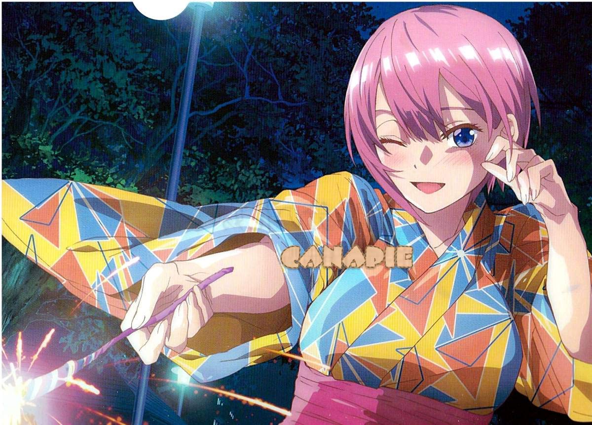 Amazon.co.jp: 五等分の花嫁 クリアファイル 中野 一花 花火 浴衣柄 春 