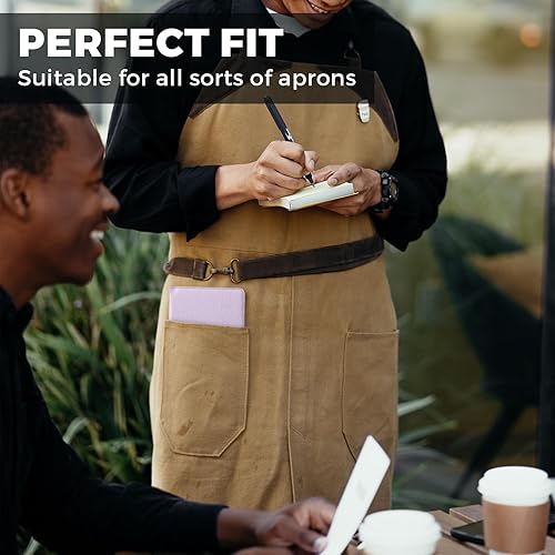 Miniatura 78 de CoBak - Libreta para mesero, organizador con bolsillo con cierre, para personal de restaurantes, 5 bolsillos grandes, con portabolígrafo, verde