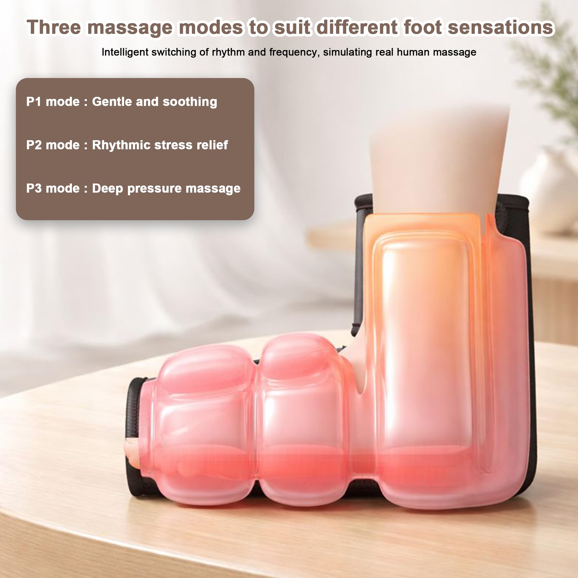 Masajeador de pies inalámbrico con calefacción para alivio del dolor plantar e hinchazón para tobillo, pies y circulación sanguínea, regalo perfecto para hombres y mujeres, papá mamá