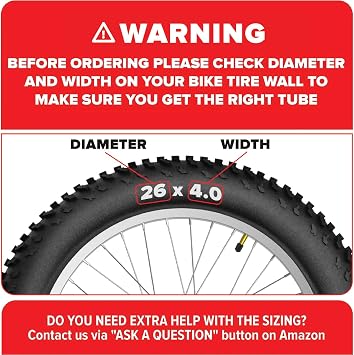 20x4.0 inch Bike Fat Tire & 20x4.0 Inner Tube Set with Schrader Valve Bundle