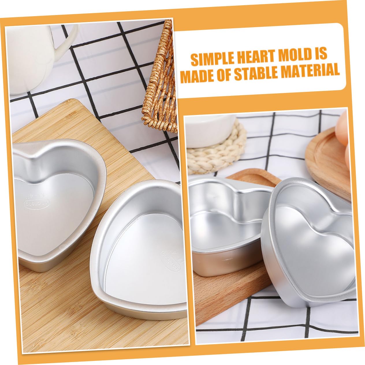 MAGICLULU 10 Pièces Moule à Gâteau Coeur Plaque De Cuisson Moule De Cuisson Micro-ondes Moule à Pâtisserie Pratique Moules à Gâteaux Moule De Cuisson Utile Moule Coeur D'aluminium