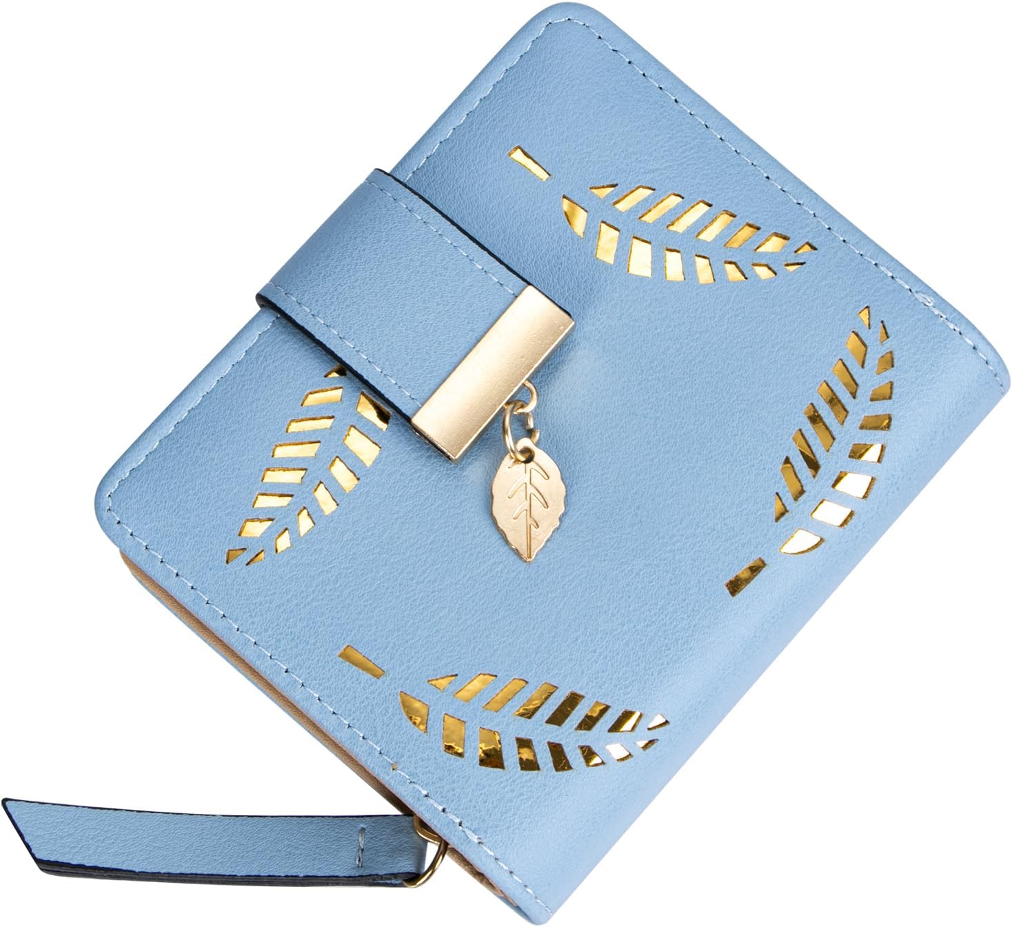 AtennyLadies Purse Coin Purse Small Purse Leather Wallet for Women Credit Card Holder Women Wallet with Coin Bag for Cash Cion Card(Blue)
