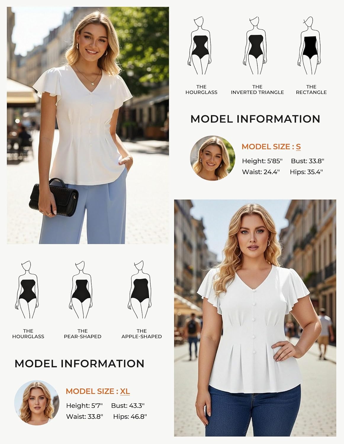 GRACE KARIN Summer Blouses for Women Dressy Casual, 2026 Ruffle Sleeve Peplum Tops, Business Work Shirt Fashioin Clothing - Image 6