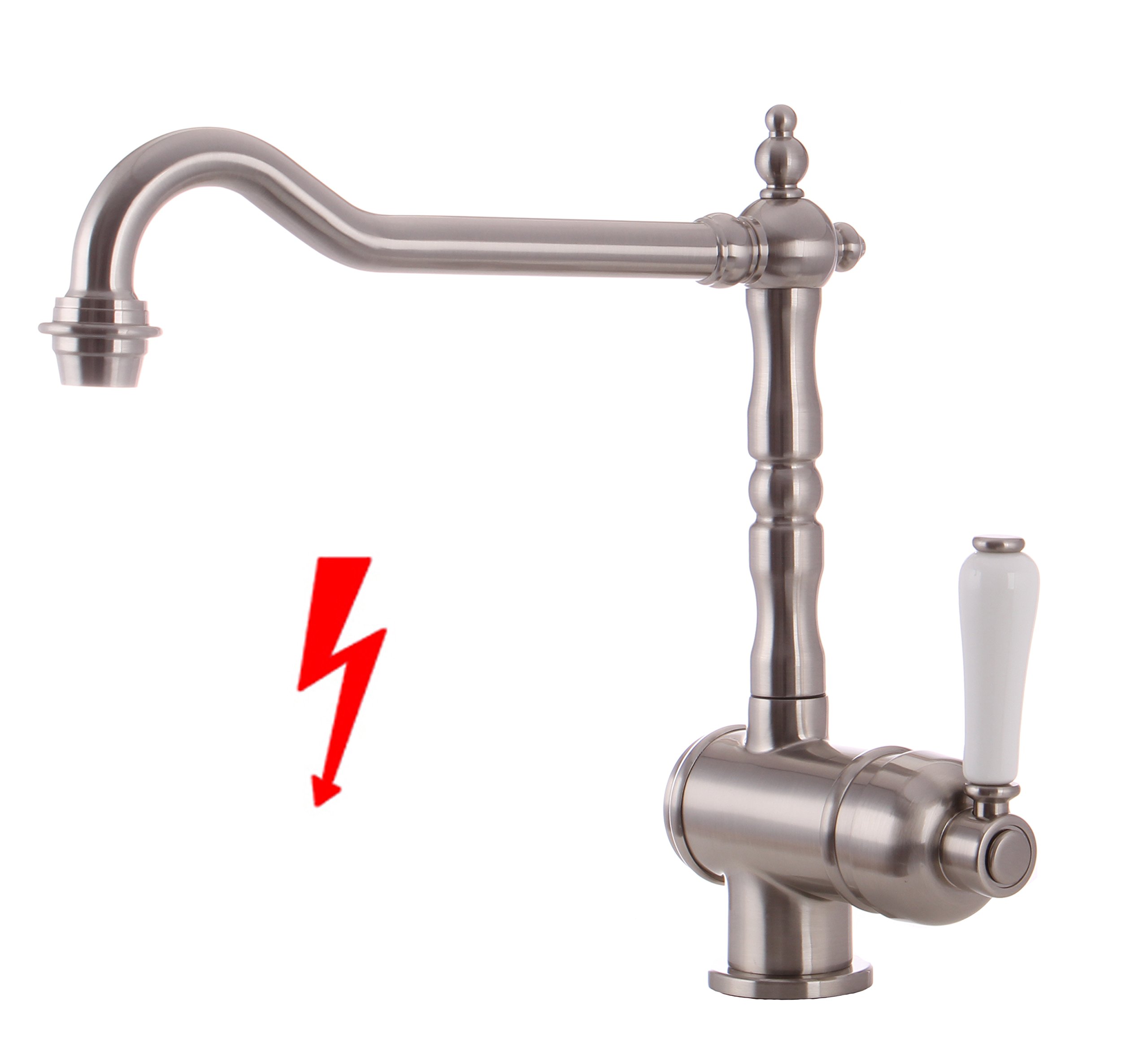 Grünblatt Niederdruck Nostalgie Landhausstil Matt Küche Armatur Küchenarmatur Einhebelmischer Wasserhahn küchenarmaturen armaturen
