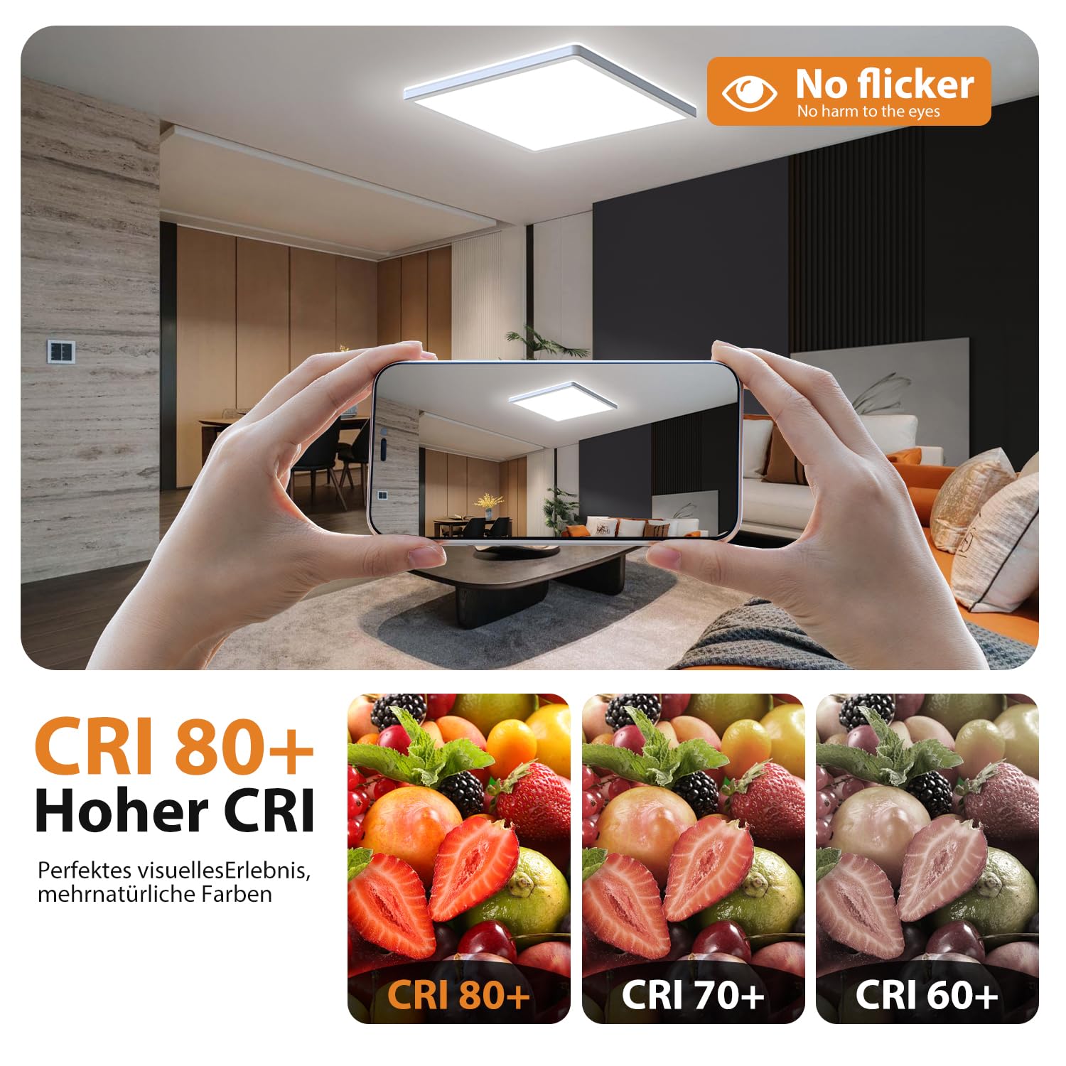 slochi 3200LM LED Deckenleuchte Dimmbar mit Fernbedienung, 30CM 25W RGB Farbwechsel Deckenlampe Led, 3000K-6500K Badezimmer Lampe für Bad Kinderzimmer Schlafzimmer Wohnzimme