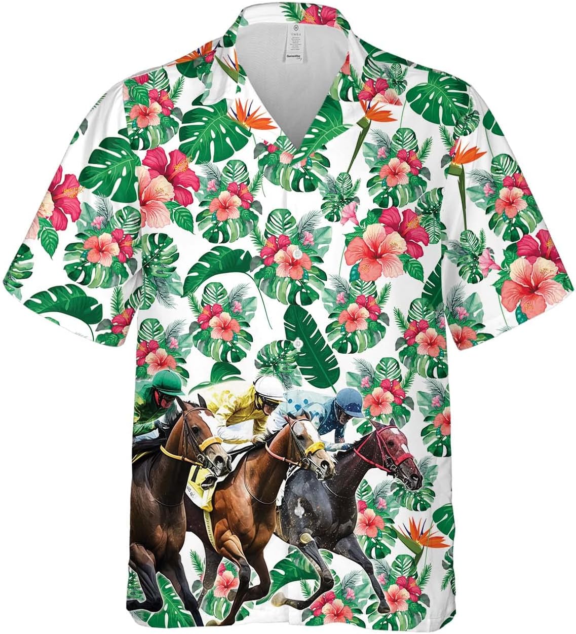 Horse Racing Hawaiian Shirts for Men Horse Jockey Mens