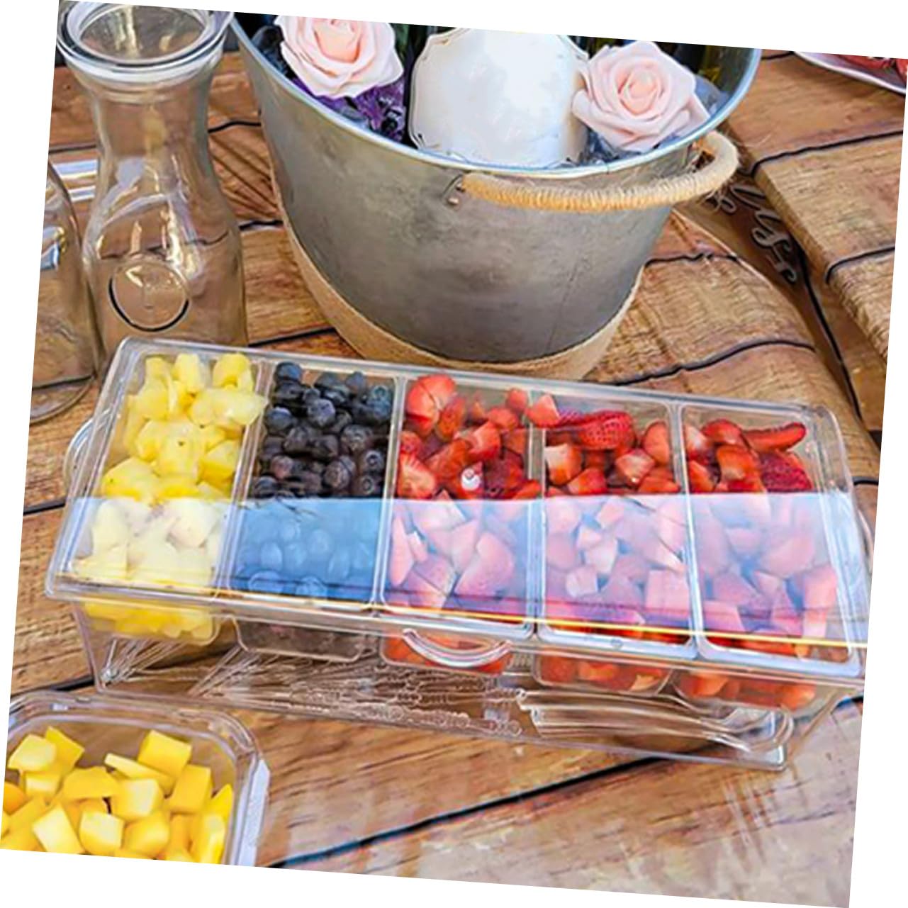 Contenitori per Spezie in Plastica Riutilizzabile Scatole per Cucina Contenitori per Condimenti Semplici Barattoli per Spezie Trasparenti con Coperchio Forniture da Cucina