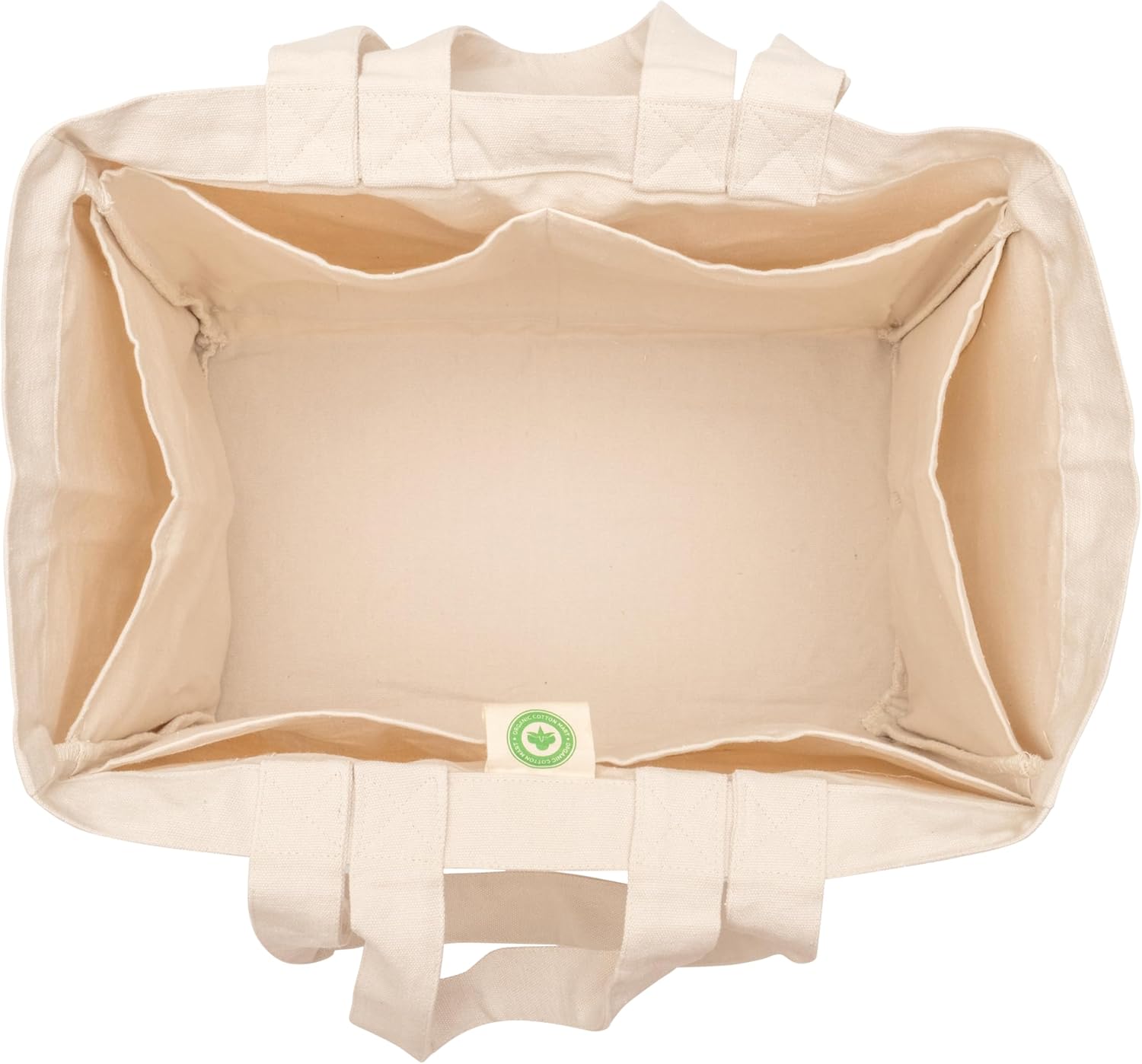 Cloth Grocery Shopping Bags Handles - Sturdy Canvas Material, Extra Large, Heavy Duty, and Premium Quality Cotton Grocery Shopping Bags with Real Pockets and Double Handles for Convenience (2 Bags) - Image 3